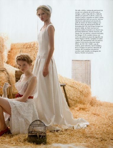 Donna Loos en Romee Strijd  Vogue Spain February 2010  Photographer Estafania Paparelli 